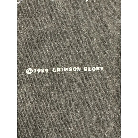 Vintage 89-90 Worn Crimson Glory Transcendence World Tour T-Shirt XL 100% Cotton - Picture 3 of 4